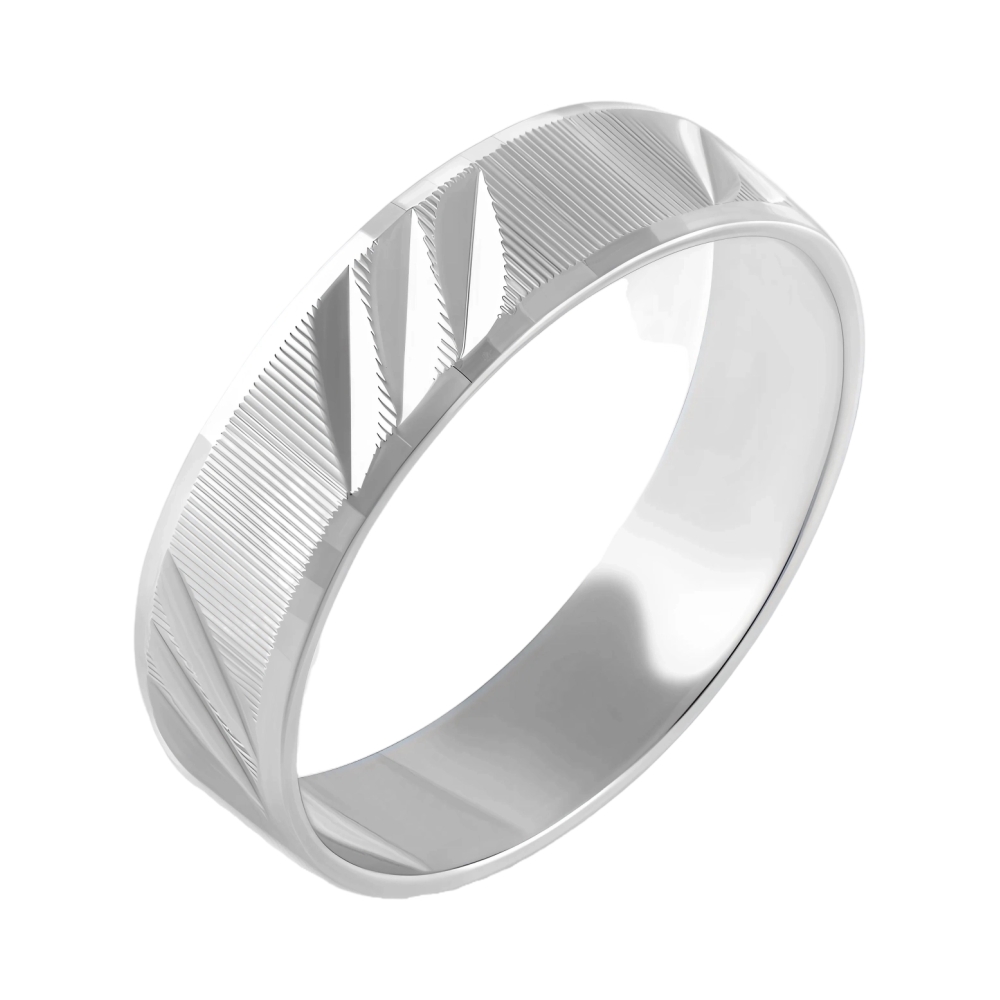 Ювелирное изделие - Обручальное кольцо из белого золота в магазине Best-Gold 076856