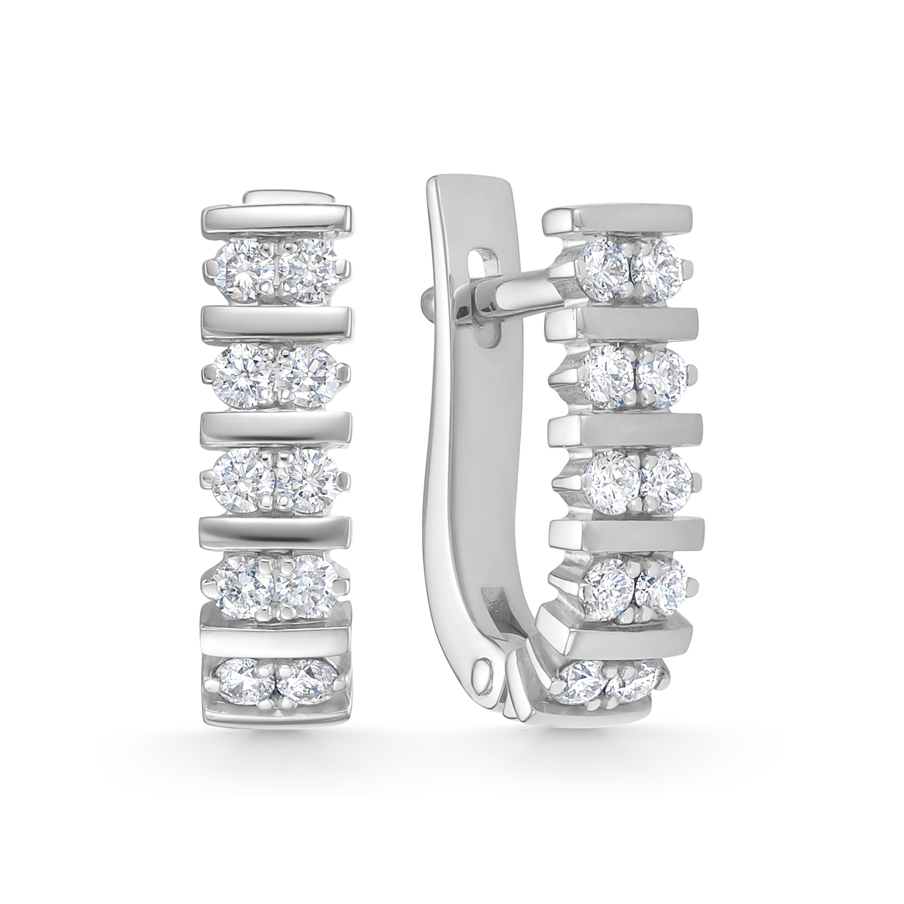 Серьги из белого золота с бриллиантами Ювелирное изделие - Серьги из белого золота с бриллиантами в магазине Best-Gold 093510