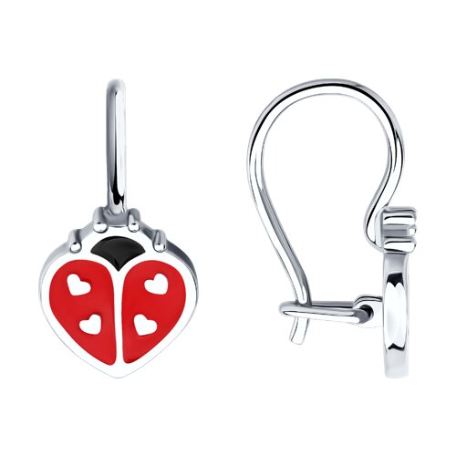 Серьги из серебра с эмалью Ювелирное изделие - Серьги из серебра с эмалью в магазине Best-Gold 141647