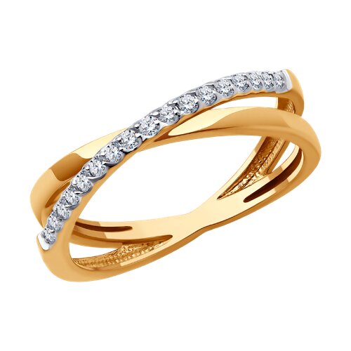 Кольцо из красного золота с фианитами Ювелирное изделие - Кольцо из красного золота с фианитами в магазине Best-Gold 134684