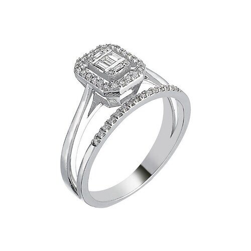 Кольцо из белого золота с бриллиантами Ювелирное изделие - Кольцо из белого золота с бриллиантами в магазине Best-Gold 084722