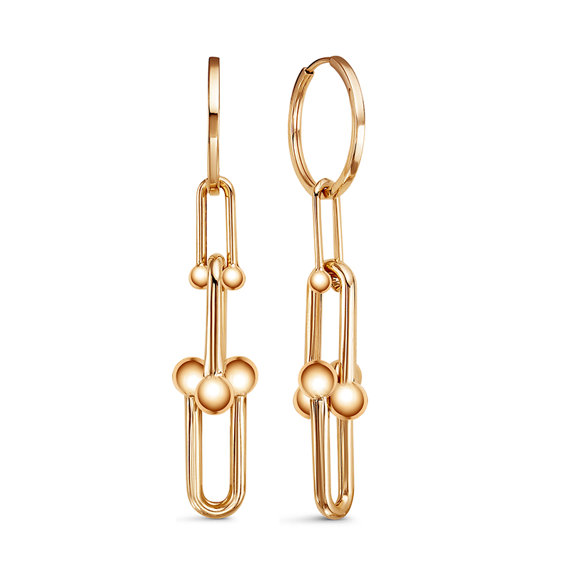 Ювелирное изделие - Серьги из красного золота в магазине Best-Gold 124955