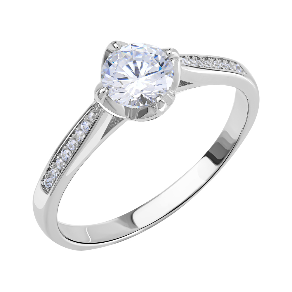 Ювелирное изделие - Кольцо из серебра с цирконием в магазине Best-Gold 146571