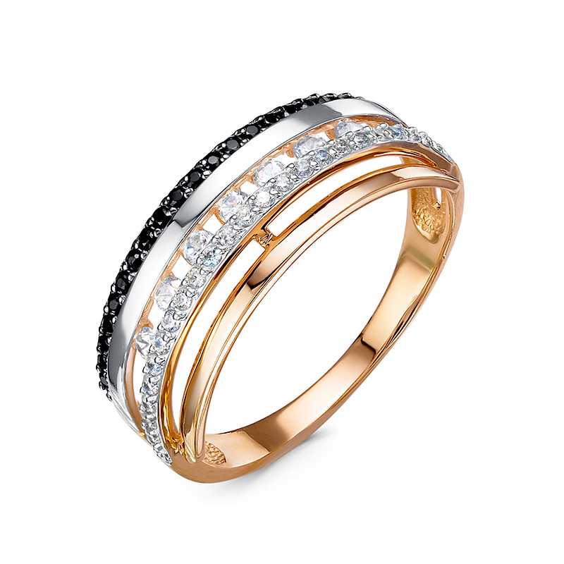 Кольцо из красного золота с фианитами Ювелирное изделие - Кольцо из красного золота с фианитами в магазине Best-Gold 106148