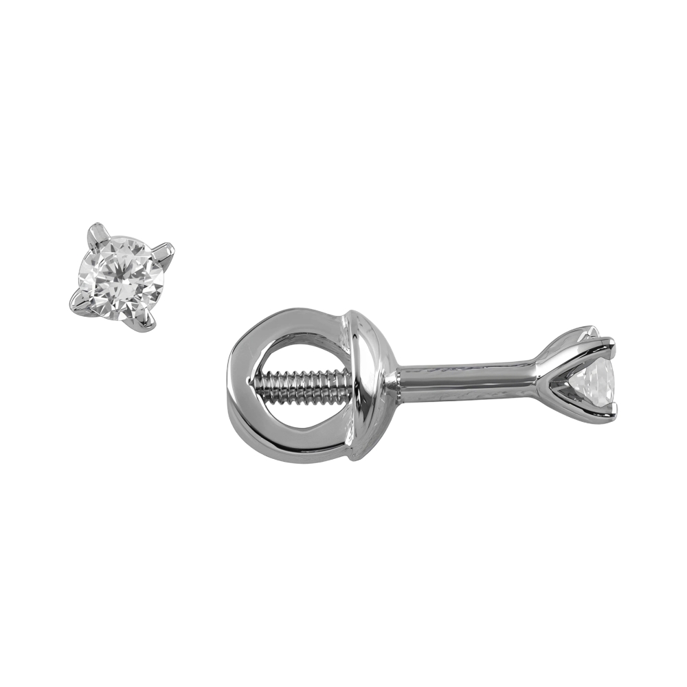 Серьги из белого золота с фианитами Ювелирное изделие - Серьги из белого золота с фианитами в магазине Best-Gold 155986