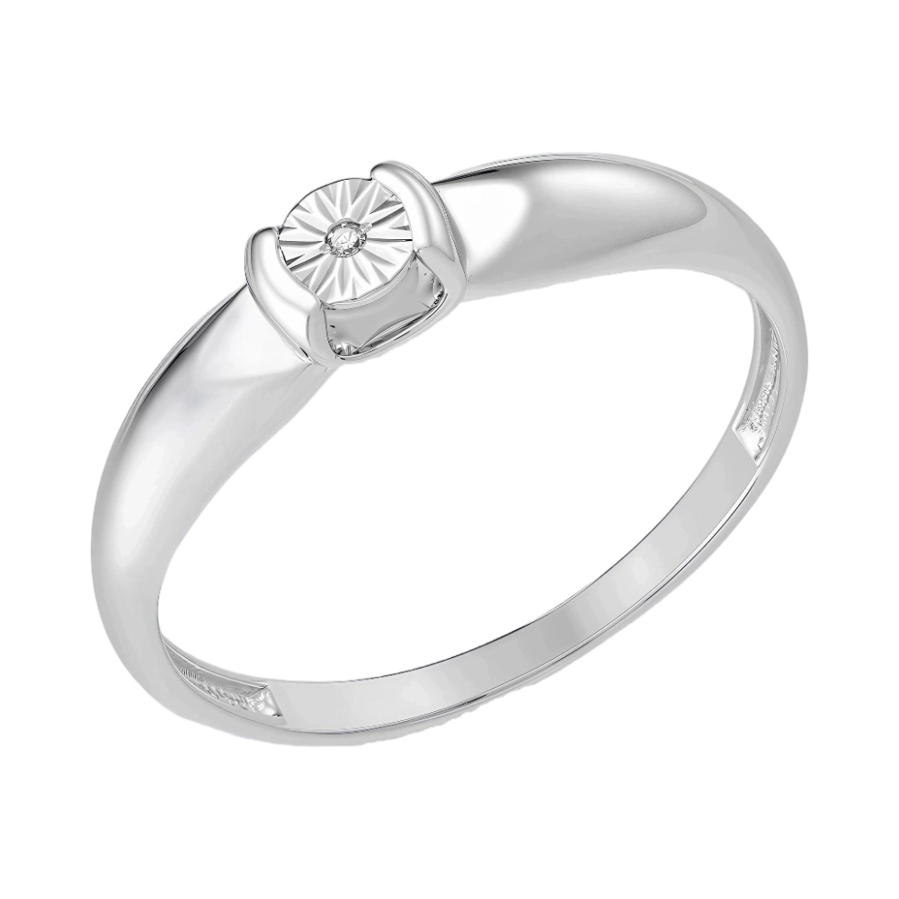 Кольцо из серебра с бриллиантом Ювелирное изделие - Кольцо из серебра с бриллиантом в магазине Best-Gold 153509