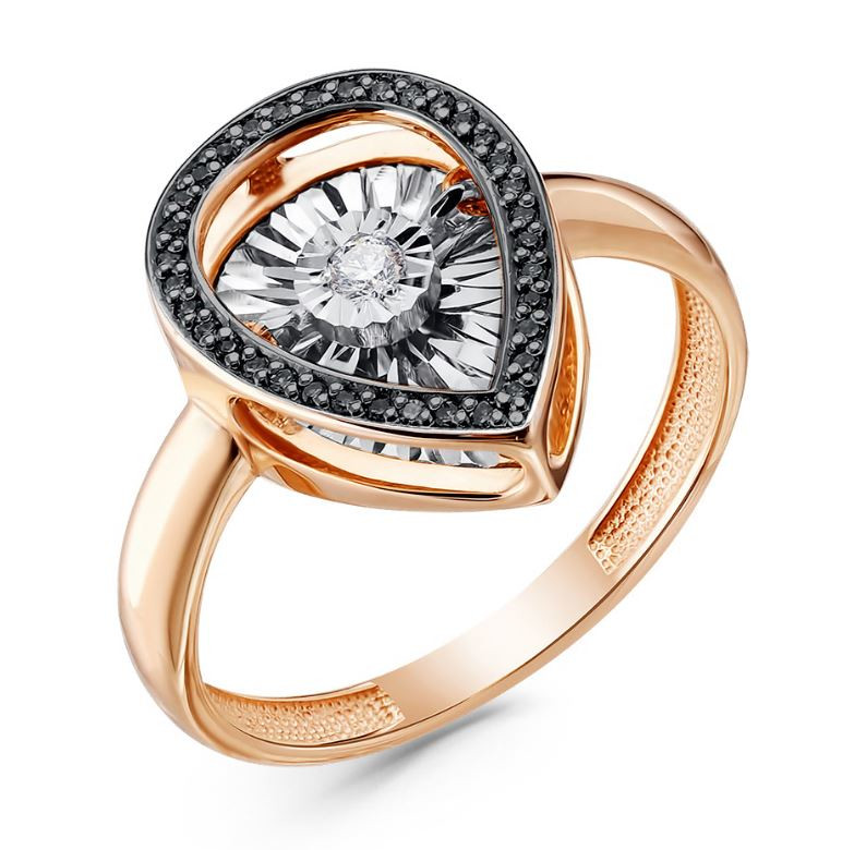 Ювелирное изделие - Кольцо из красного золота с бриллиантами в магазине Best-Gold 123648