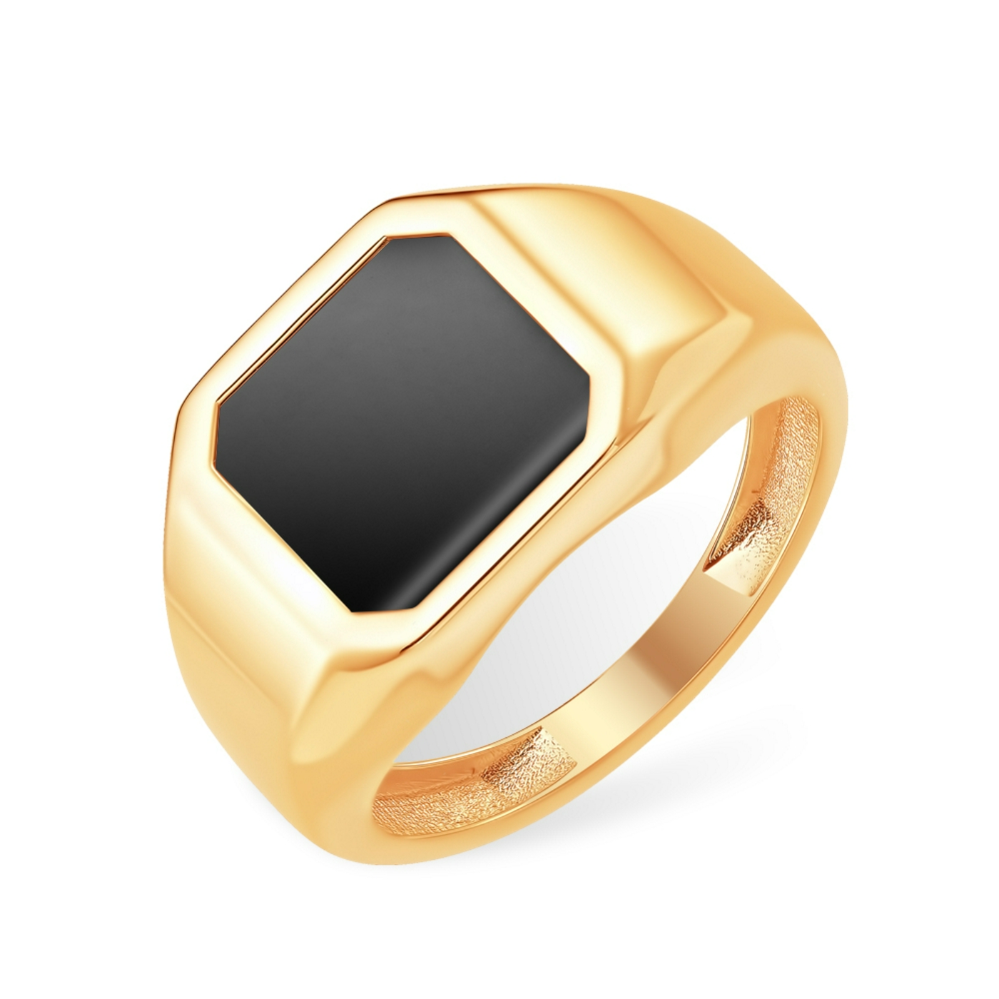 Печатка из красного золота с ониксом Ювелирное изделие - Печатка из красного золота с ониксом в магазине Best-Gold 147552