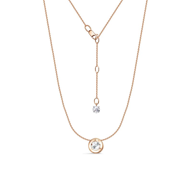 Ювелирное изделие - Колье из красного золота с фианитами в магазине Best-Gold 147181