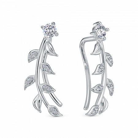 Серьги из серебра с фианитами Ювелирное изделие - Серьги из серебра с фианитами в магазине Best-Gold 121029