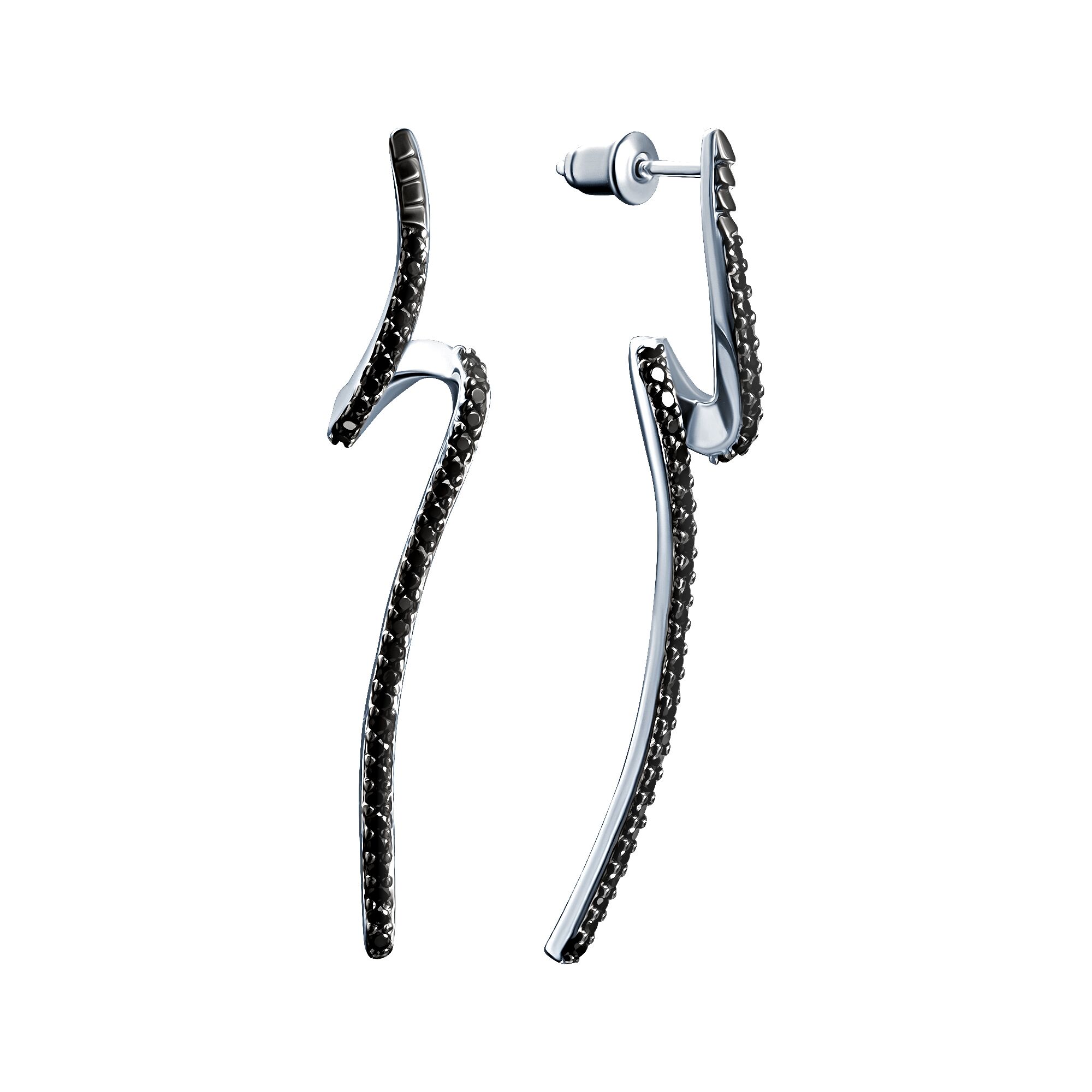 Серьги из серебра с шпинелем Ювелирное изделие - Серьги из серебра с шпинелем в магазине Best-Gold 142453