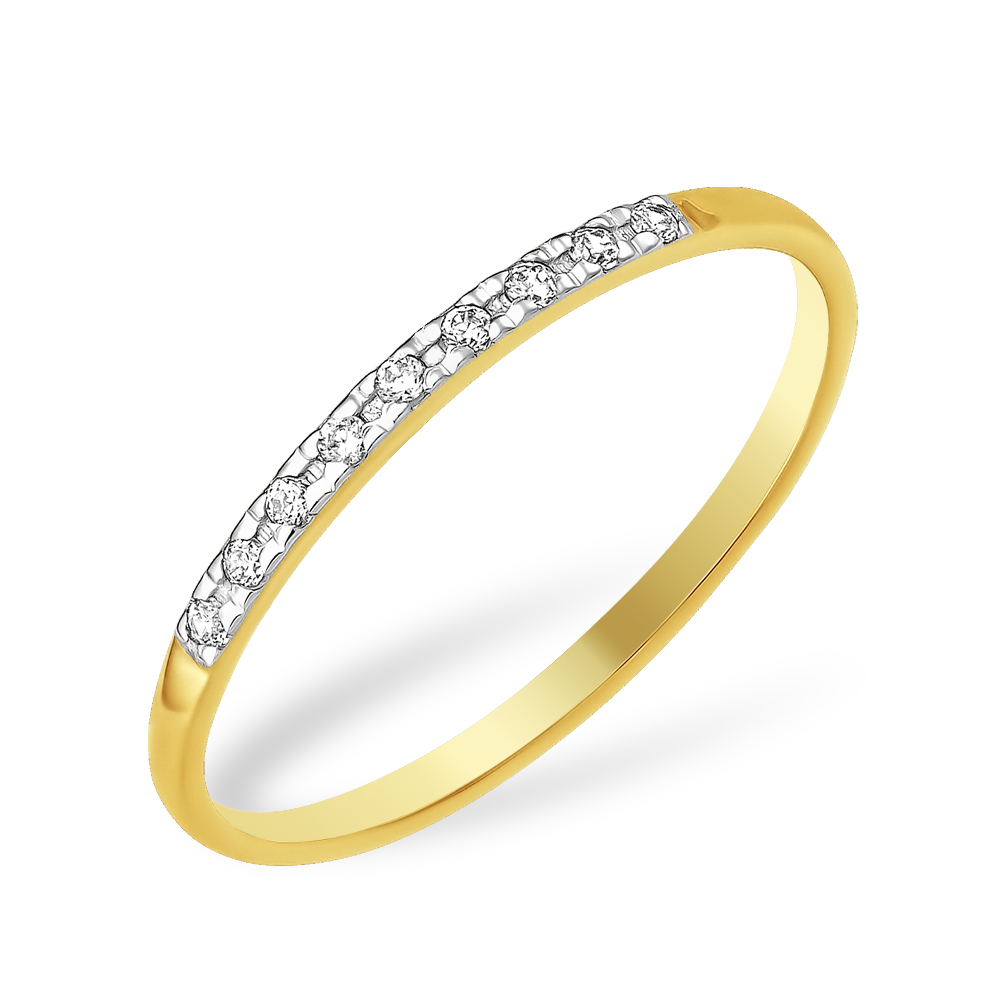 Ювелирное изделие - Кольцо из желтого золота с фианитами в магазине Best-Gold 129219