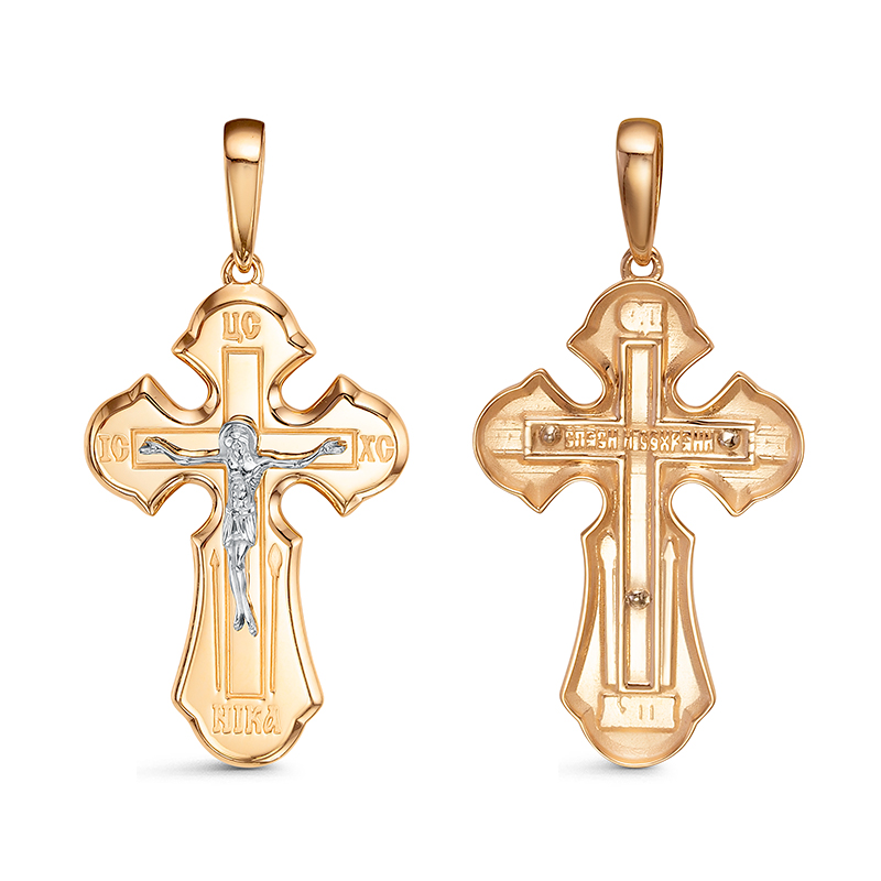 Крест из красного золота Ювелирное изделие - Крест из красного золота в магазине Best-Gold 133028