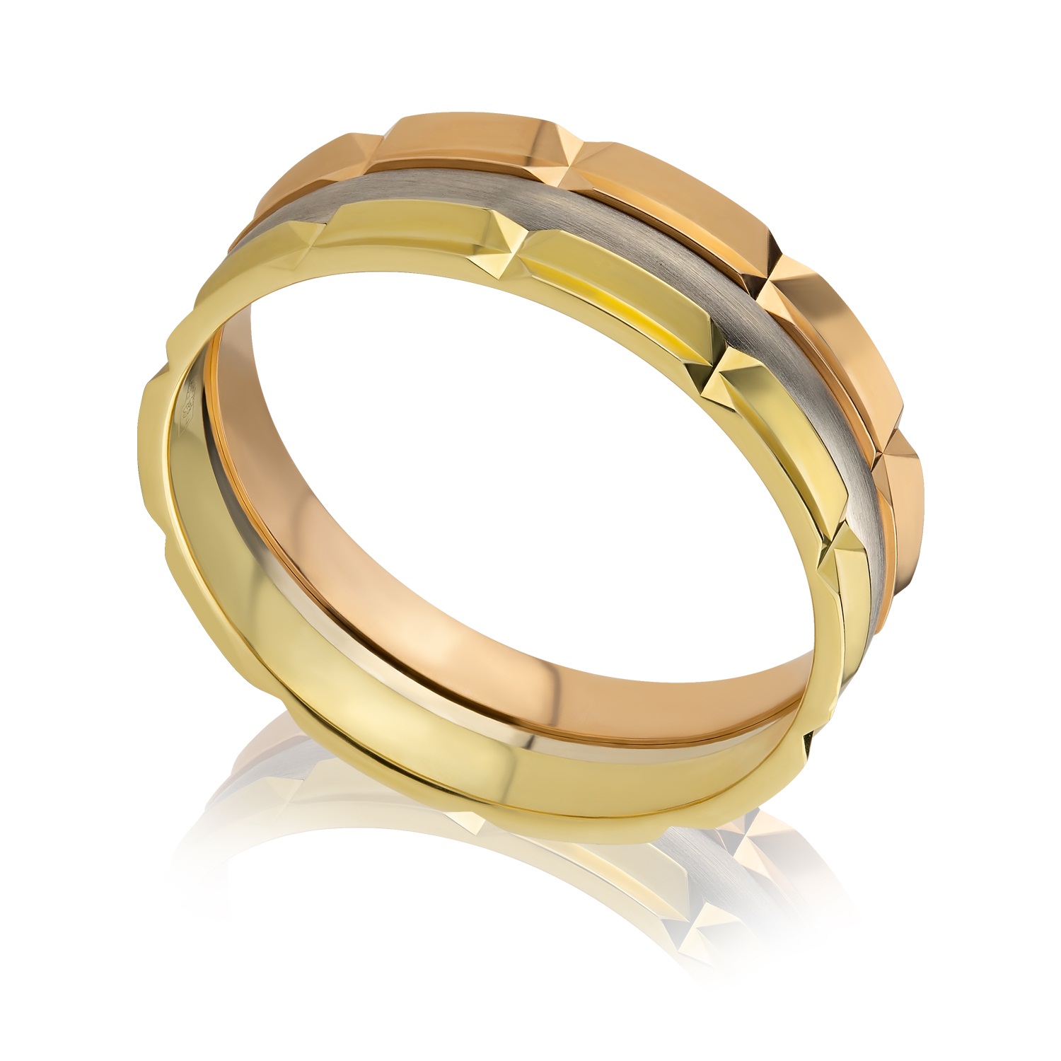 Ювелирное изделие - Обручальное кольцо из комбинированного золота в магазине Best-Gold 086277