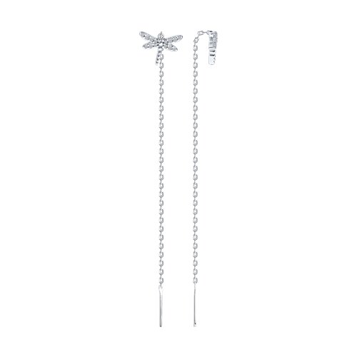 Серьги из серебра с фианитами Ювелирное изделие - Серьги из серебра с фианитами в магазине Best-Gold 140732