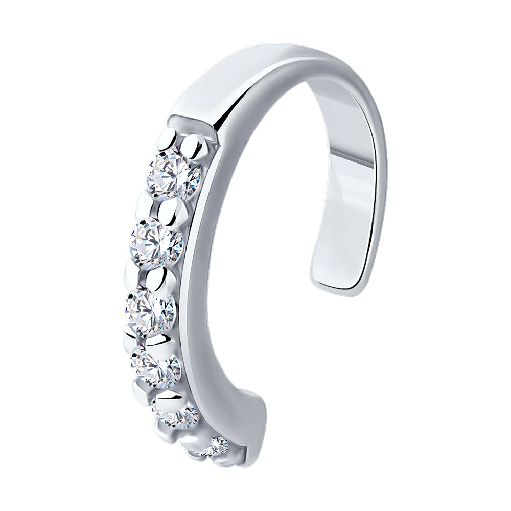 Серьга из серебра с фианитами Ювелирное изделие - Серьга из серебра с фианитами в магазине Best-Gold 044810