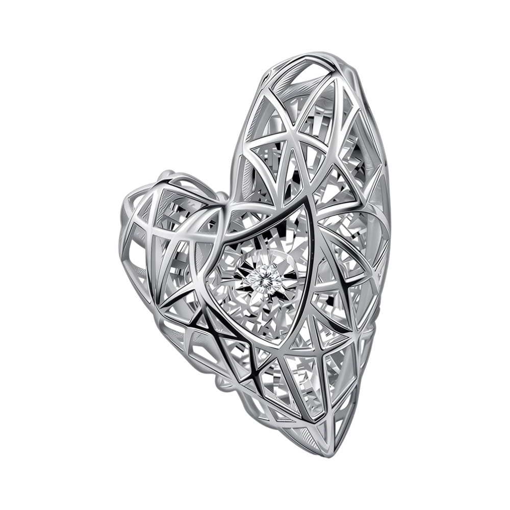 Ювелирное изделие - Подвеска из белого золота с бриллиантами в магазине Best-Gold 157291