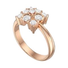 Ювелирное изделие - Кольцо из красного золота с фианитами в магазине Best-Gold 031556