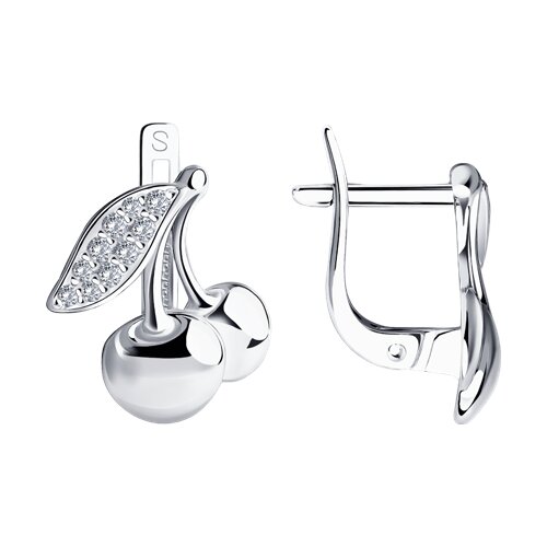 Серьги из серебра с фианитами Ювелирное изделие - Серьги из серебра с фианитами в магазине Best-Gold 024286