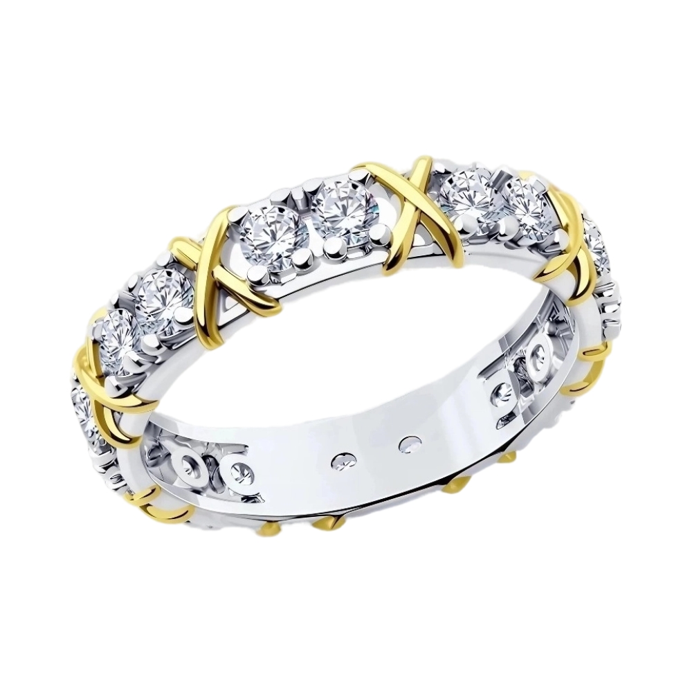 Ювелирное изделие - Кольцо из серебра с фианитами в магазине Best-Gold 152770