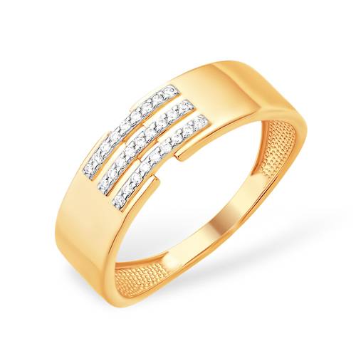 Ювелирное изделие - Кольцо из красного золота с фианитами в магазине Best-Gold 150446