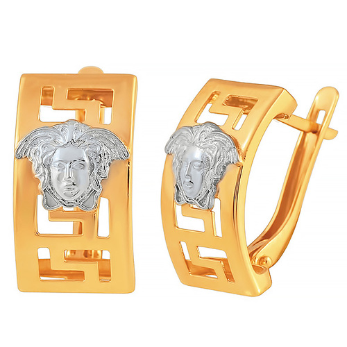Ювелирное изделие - Серьги из комбинированного золота в магазине Best-Gold 101786