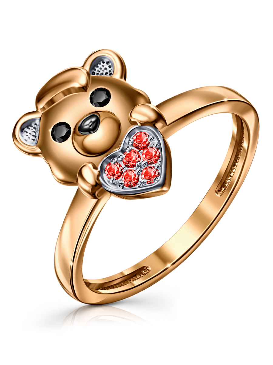 Ювелирное изделие - Кольцо из красного золота с фианитами в магазине Best-Gold 150611