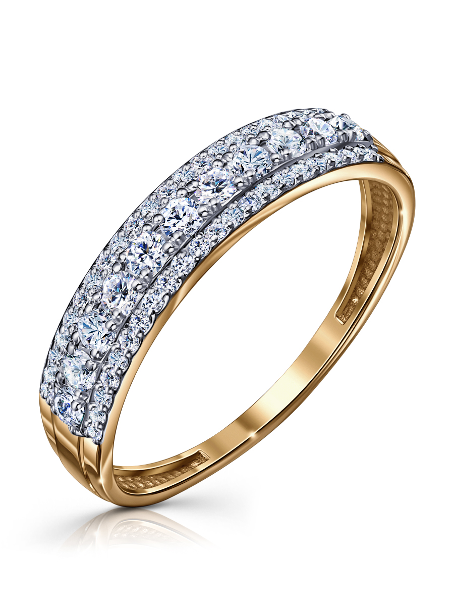 Ювелирное изделие - Кольцо из красного золота с фианитами в магазине Best-Gold 150608