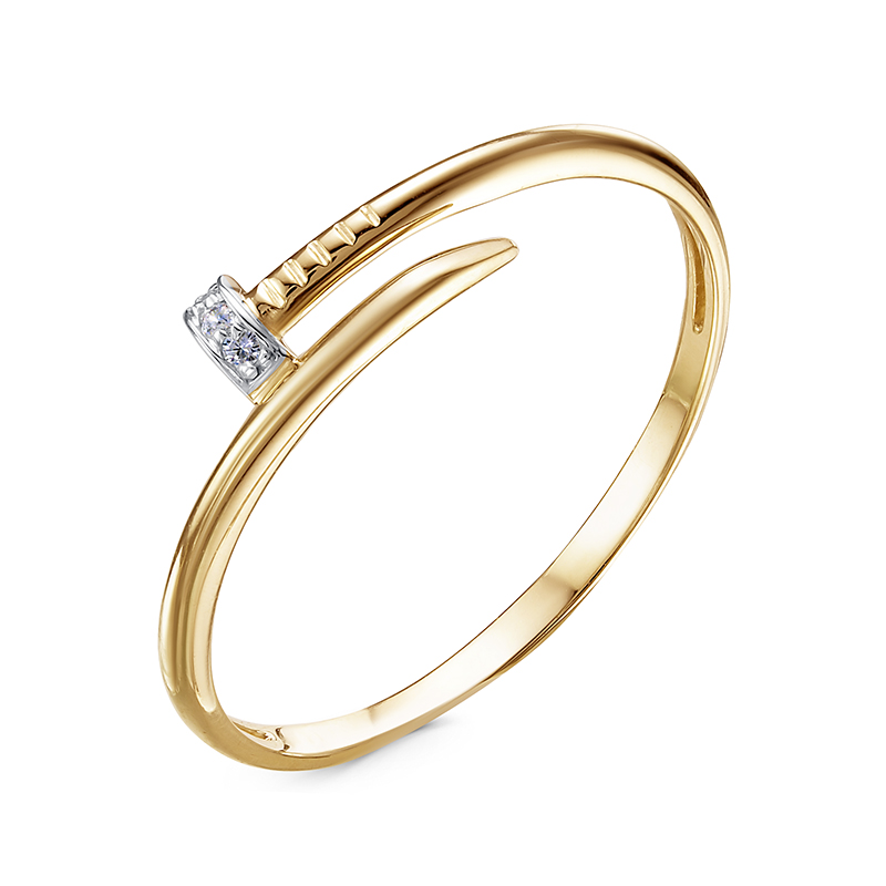 Кольцо из жёлтого золота с фианитами Ювелирное изделие - Кольцо из жёлтого золота с фианитами в магазине Best-Gold 133133