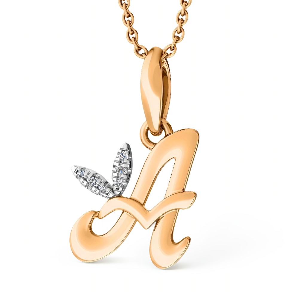 Ювелирное изделие - Подвеска в красном золоте с фианитами в магазине Best-Gold 126693