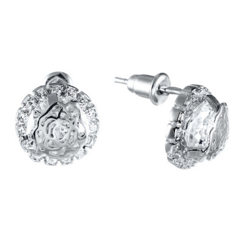 Ювелирное изделие - Серьги из серебра с фианитами в магазине Best-Gold 121042