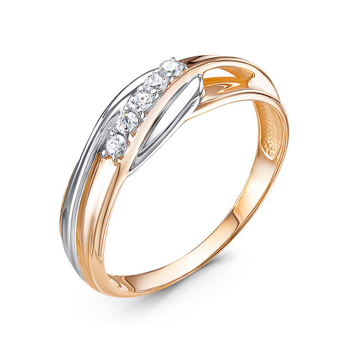 Кольцо из красного золота с фианитами Ювелирное изделие - Кольцо из красного золота с фианитами в магазине Best-Gold 072461