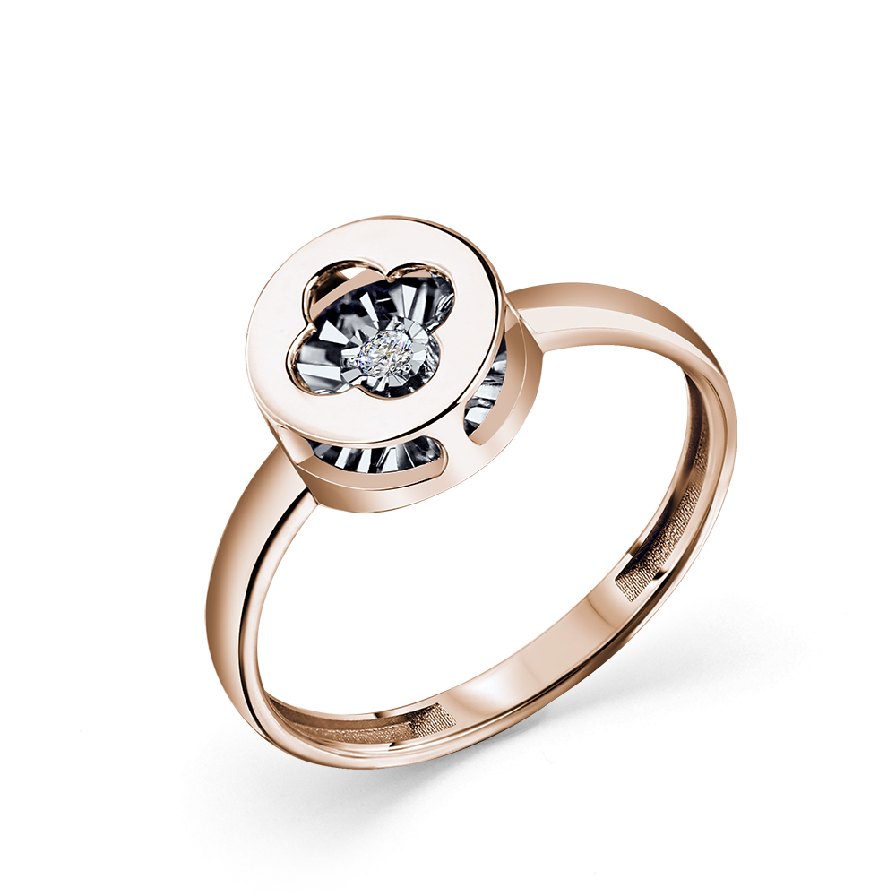 Кольцо из красного золота с бриллиантами Ювелирное изделие - Кольцо из красного золота с бриллиантами в магазине Best-Gold 140276