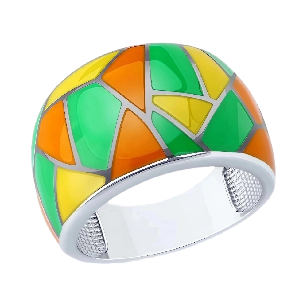 Кольцо из серебра с эмалью Ювелирное изделие - Кольцо из серебра с эмалью в магазине Best-Gold 152763