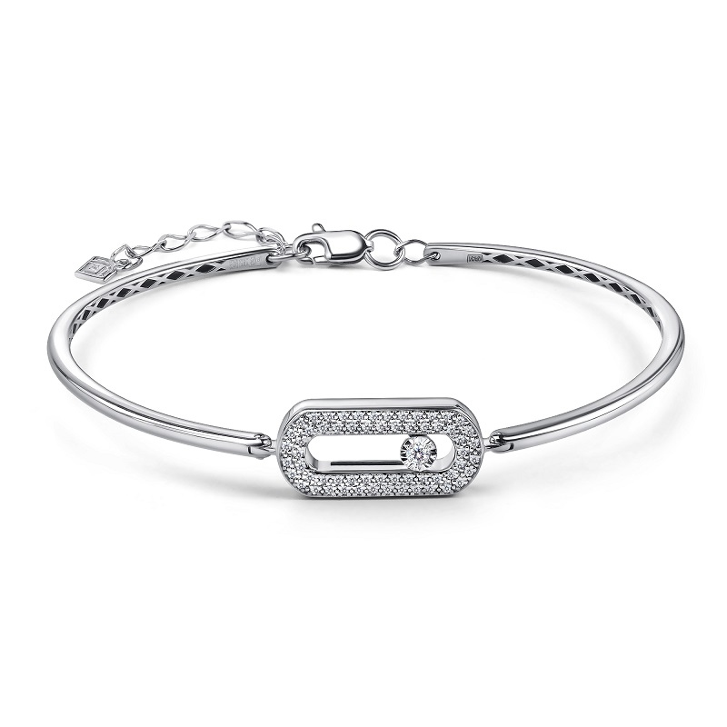 Браслет из белого золота с бриллиантами Ювелирное изделие - Браслет из белого золота с бриллиантами в магазине Best-Gold 155016