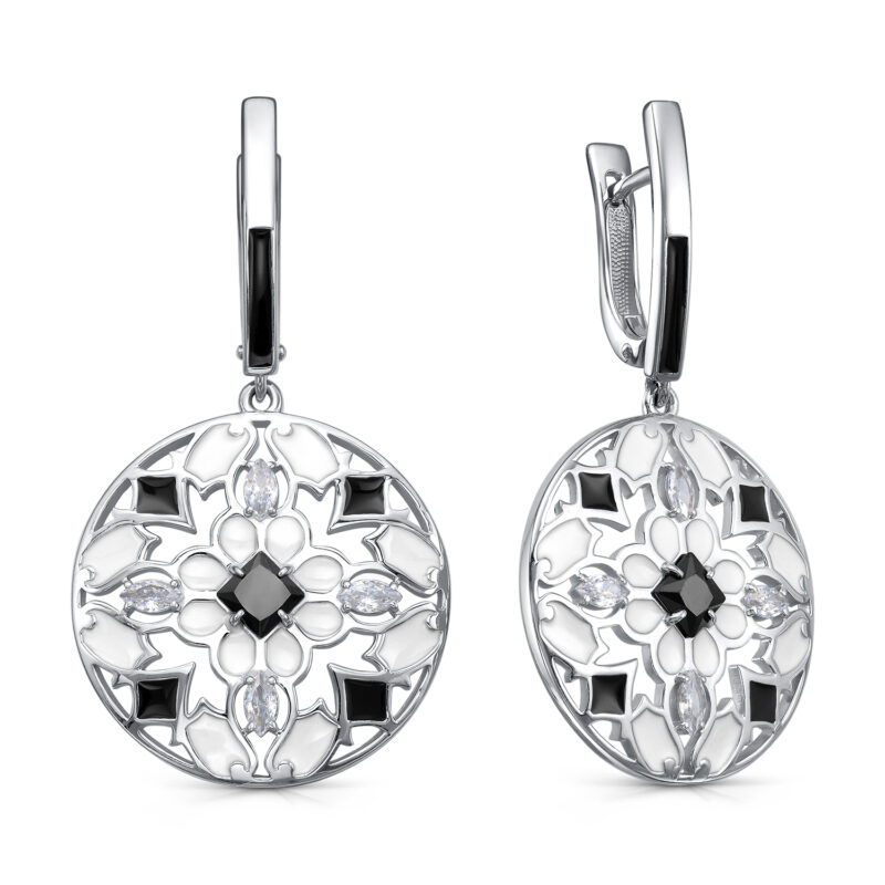 Серьги из серебра с фианитами Ювелирное изделие - Серьги из серебра с фианитами в магазине Best-Gold 146734