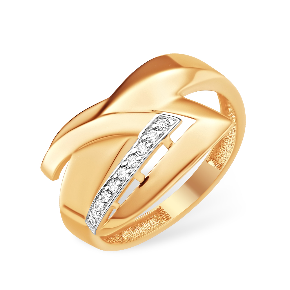 Кольцо из красного золота с фианитами Ювелирное изделие - Кольцо из красного золота с фианитами в магазине Best-Gold 144938