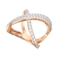 Ювелирное изделие - Кольцо из красного золота с фианитами в магазине Best-Gold 124991