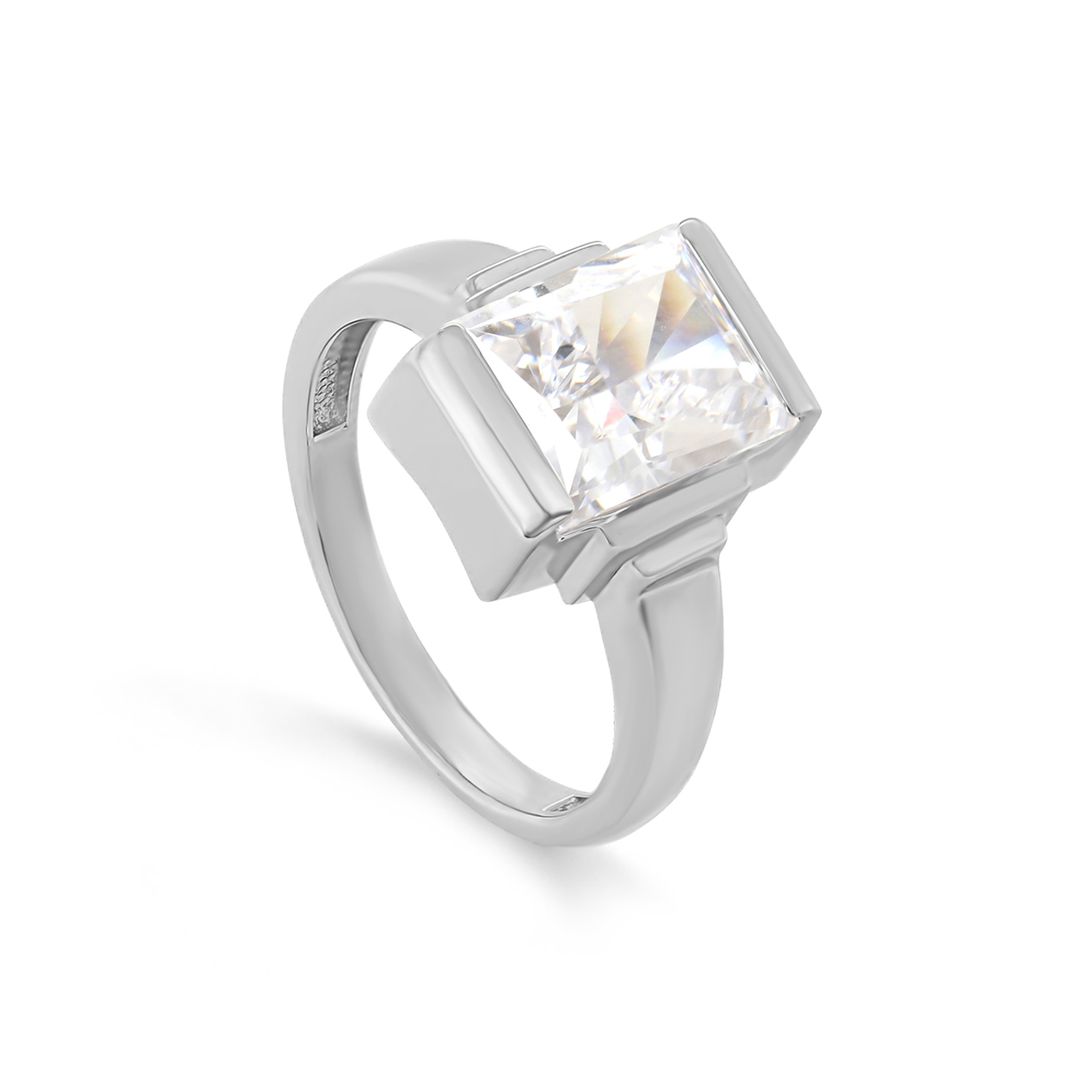 Кольцо из серебра с бриллианитом Ювелирное изделие - Кольцо из серебра с бриллианитом в магазине Best-Gold 125280