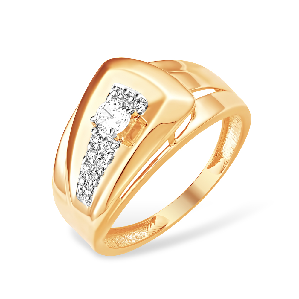 Кольцо из красного золота с фианитами Ювелирное изделие - Кольцо из красного золота с фианитами в магазине Best-Gold 144933