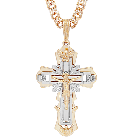 Крест из красного золота Ювелирное изделие - Крест из красного золота в магазине Best-Gold 091341