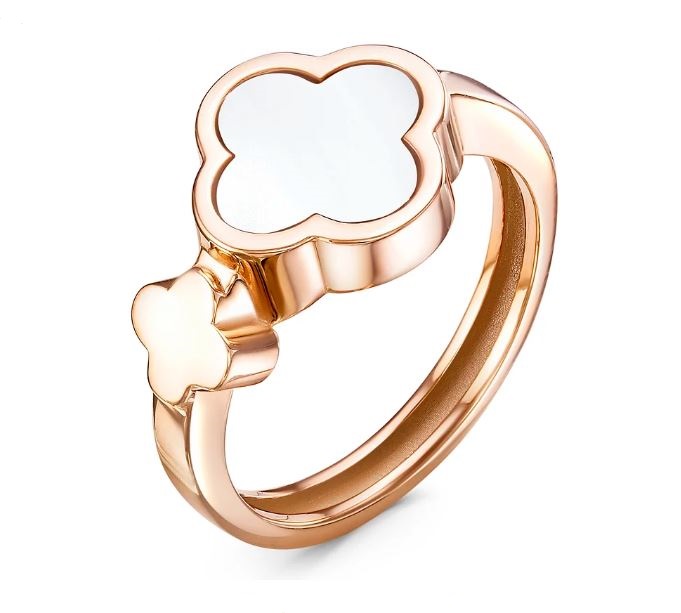 Кольцо из красного золота с перламутром Ювелирное изделие - Кольцо из красного золота с перламутром в магазине Best-Gold 028772