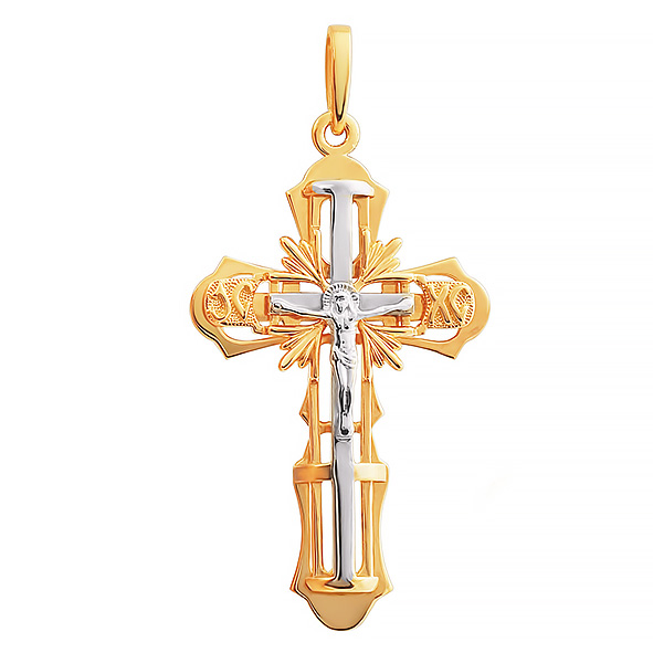 Крест из жёлтого золота Ювелирное изделие - Крест из жёлтого золота в магазине Best-Gold 052555
