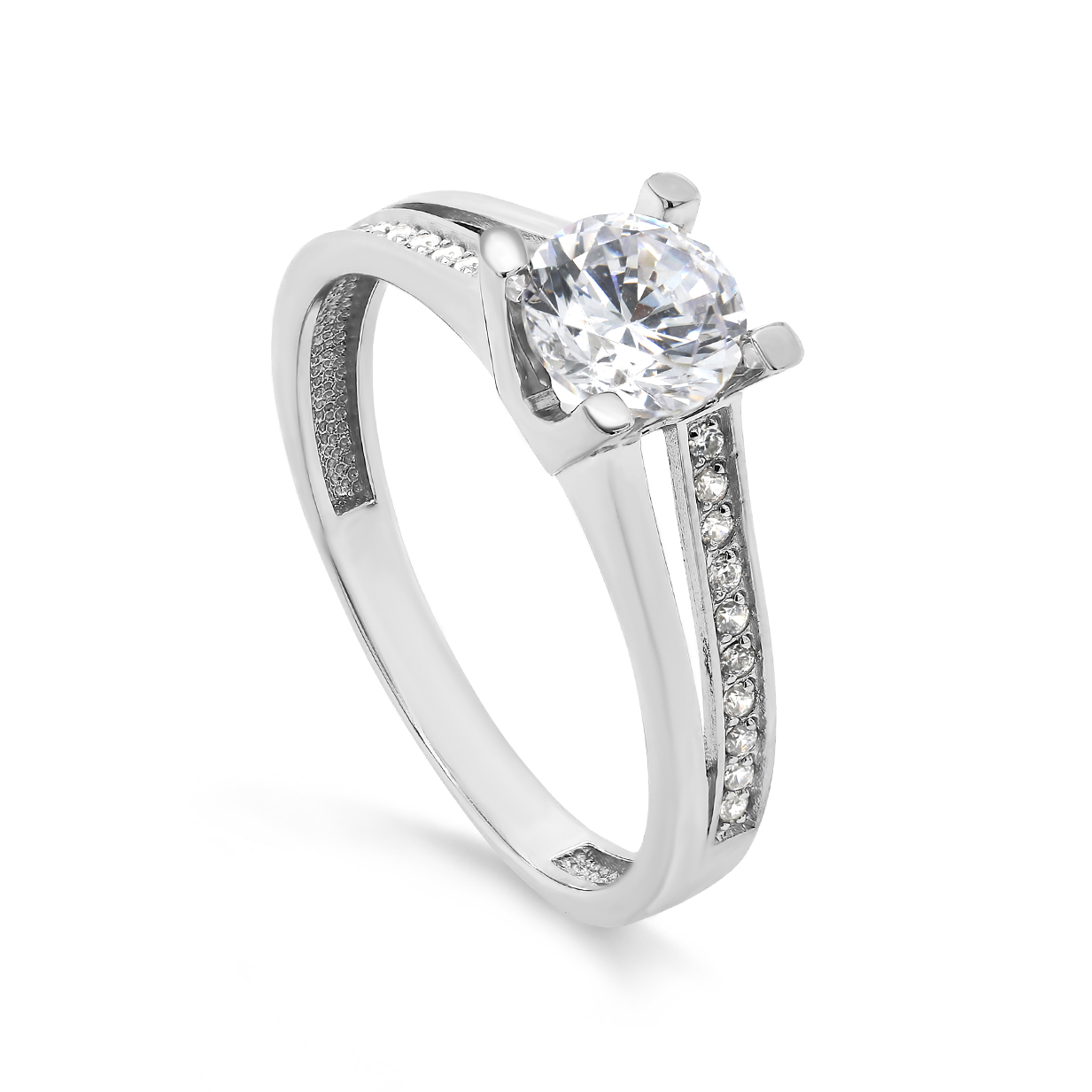 Кольцо из серебра  с фианитами Ювелирное изделие - Кольцо из серебра  с фианитами в магазине Best-Gold 127190