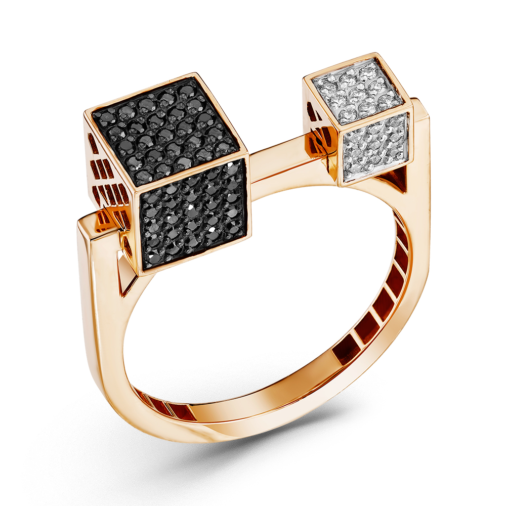 Кольцо из красного золота с бриллиантами Ювелирное изделие - Кольцо из красного золота с бриллиантами в магазине Best-Gold 151910