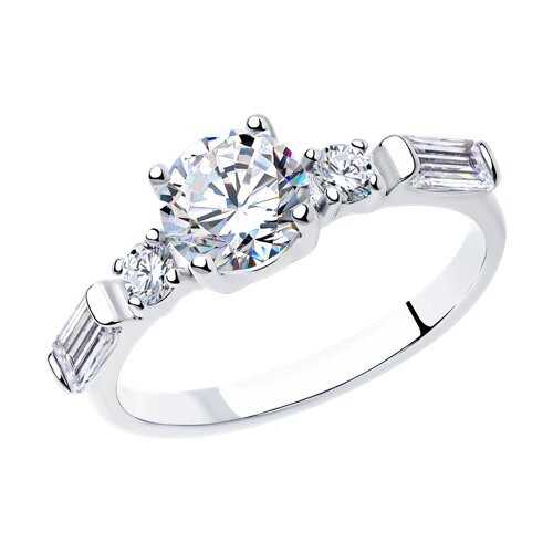 Кольцо из серебра с фианитами Ювелирное изделие - Кольцо из серебра с фианитами в магазине Best-Gold 003430