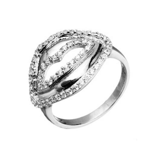 Ювелирное изделие - Кольцо из серебра с фианитами в магазине Best-Gold 019211