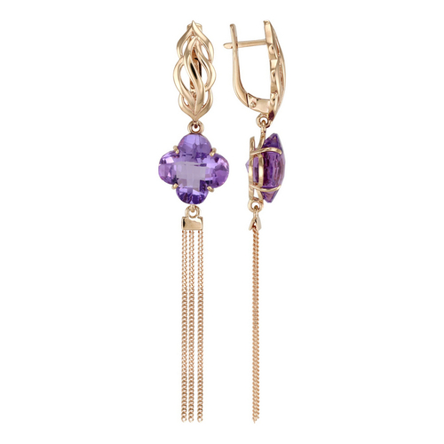 Серьги из серебра с кварцем цитриновым Ювелирное изделие - Серьги из серебра с кварцем цитриновым в магазине Best-Gold 099419