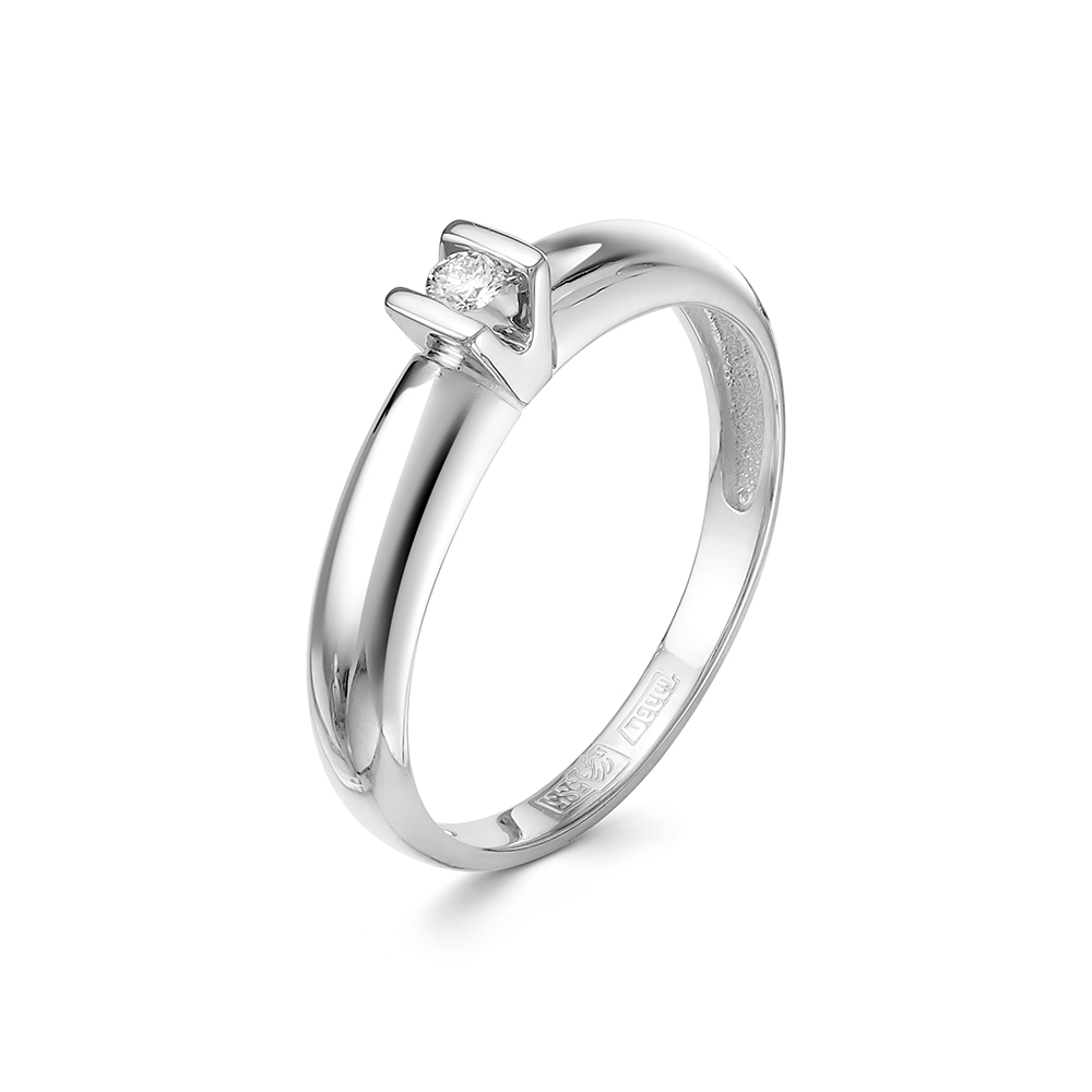 Ювелирное изделие - Помолвочное кольцо из белого золота с бриллиантом в магазине Best-Gold 093449