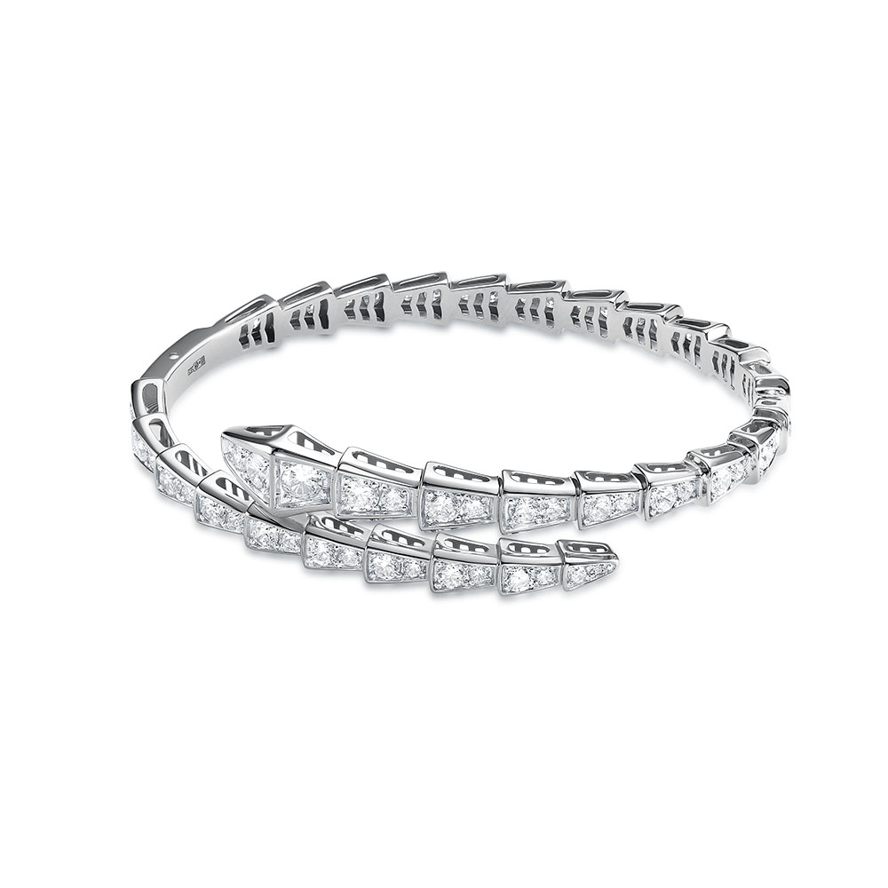 Ювелирное изделие - Браслет жесткий из серебра с фианитами в магазине Best-Gold 157883